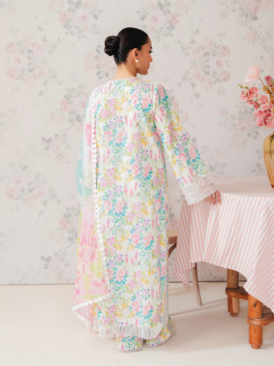Afrozeh The Floral Charm Embroidered Lawn Unstitched 3Pc Suit AL-24-V1-03