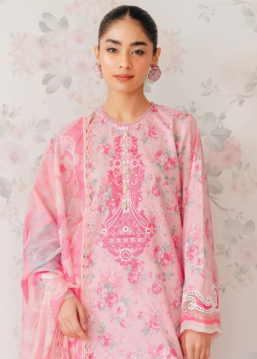 Afrozeh The Floral Charm Embroidered Lawn Unstitched 3Pc Suit AL-24-V1-04