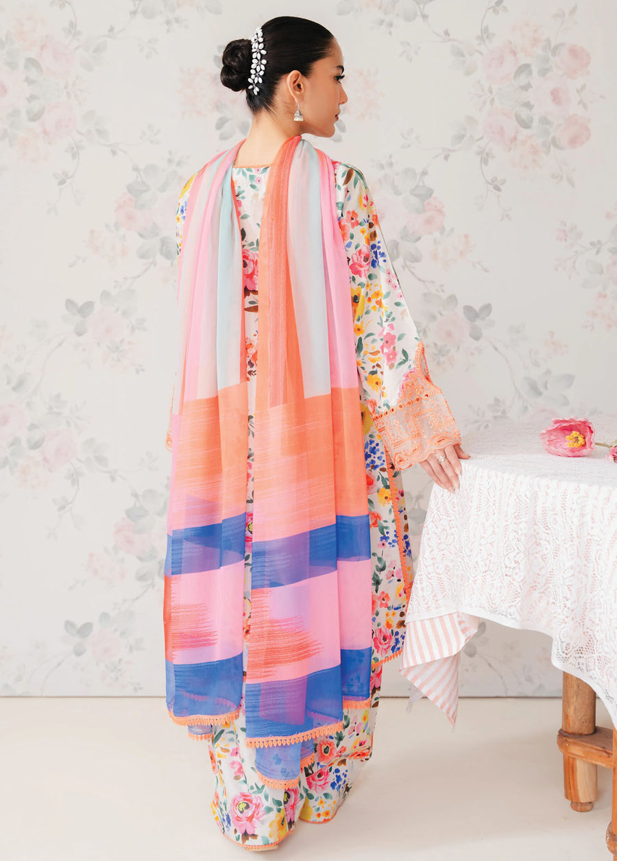 Afrozeh The Floral Charm Embroidered Lawn Unstitched 3Pc Suit AL-24-V1-06