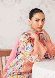 Afrozeh The Floral Charm Embroidered Lawn Unstitched 3Pc Suit AL-24-V1-06