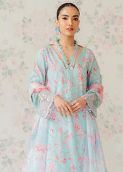 Afrozeh The Floral Charm Embroidered Lawn Unstitched 3Pc Suit AL-24-V1-07