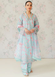 Afrozeh The Floral Charm Embroidered Lawn Unstitched 3Pc Suit AL-24-V1-07