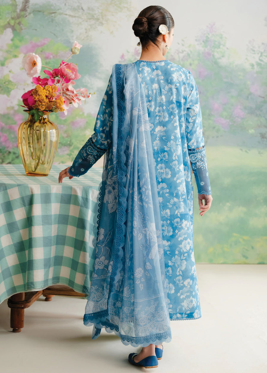 Afrozeh The Floral Charm Embroidered Lawn Unstitched 3Pc Suit AL-24-V1-08