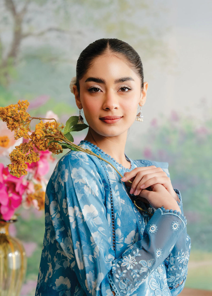 Afrozeh The Floral Charm Embroidered Lawn Unstitched 3Pc Suit AL-24-V1-08
