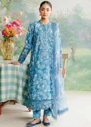Afrozeh The Floral Charm Embroidered Lawn Unstitched 3Pc Suit AL-24-V1-08
