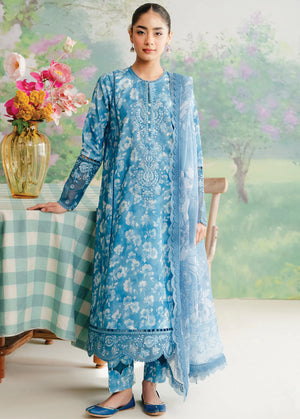 Afrozeh The Floral Charm Embroidered Lawn Unstitched 3Pc Suit AL-24-V1-08