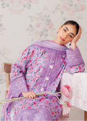 Afrozeh The Floral Charm Embroidered Lawn Unstitched 3Pc Suit AL-24-V1-09