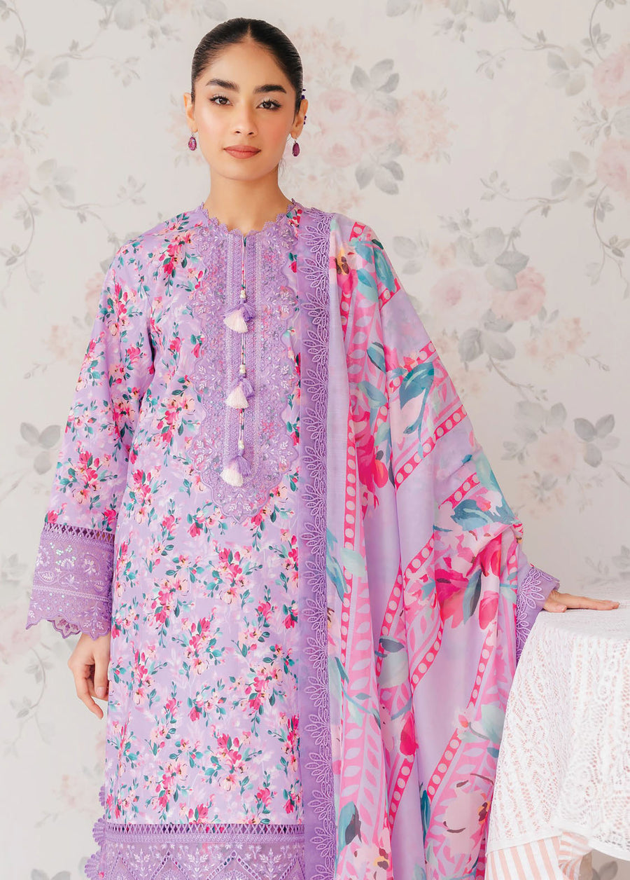 Afrozeh The Floral Charm Embroidered Lawn Unstitched 3Pc Suit AL-24-V1-09
