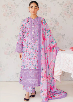 Afrozeh The Floral Charm Embroidered Lawn Unstitched 3Pc Suit AL-24-V1-09
