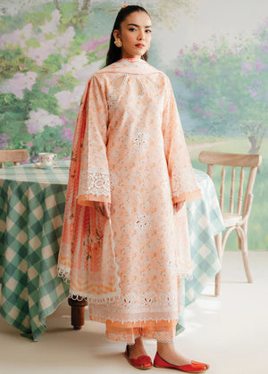 Afrozeh The Floral Charm Embroidered Lawn Unstitched 3Pc Suit AL-24-V1-10