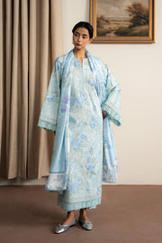 Ayzel The Bare Minimu Embroidered Lawn Unstitched 3Pc Suit AL-25-V8-02 BELLEFROST