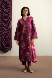 Ayzel The Bare Minimu Embroidered Lawn Unstitched 3Pc Suit AL-25-V8-03 DEWPETAL