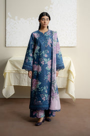 Ayzel The Bare Minimu Embroidered Lawn Unstitched 3Pc Suit AL-25-V8-04 LUSHPETAL