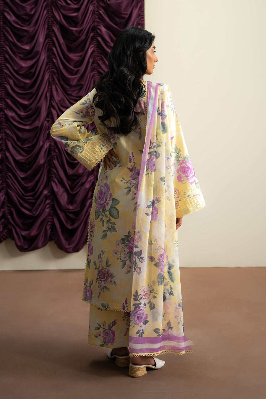 Ayzel The Bare Minimu Embroidered Lawn Unstitched 3Pc Suit AL-25-V8-05 SKYLAR