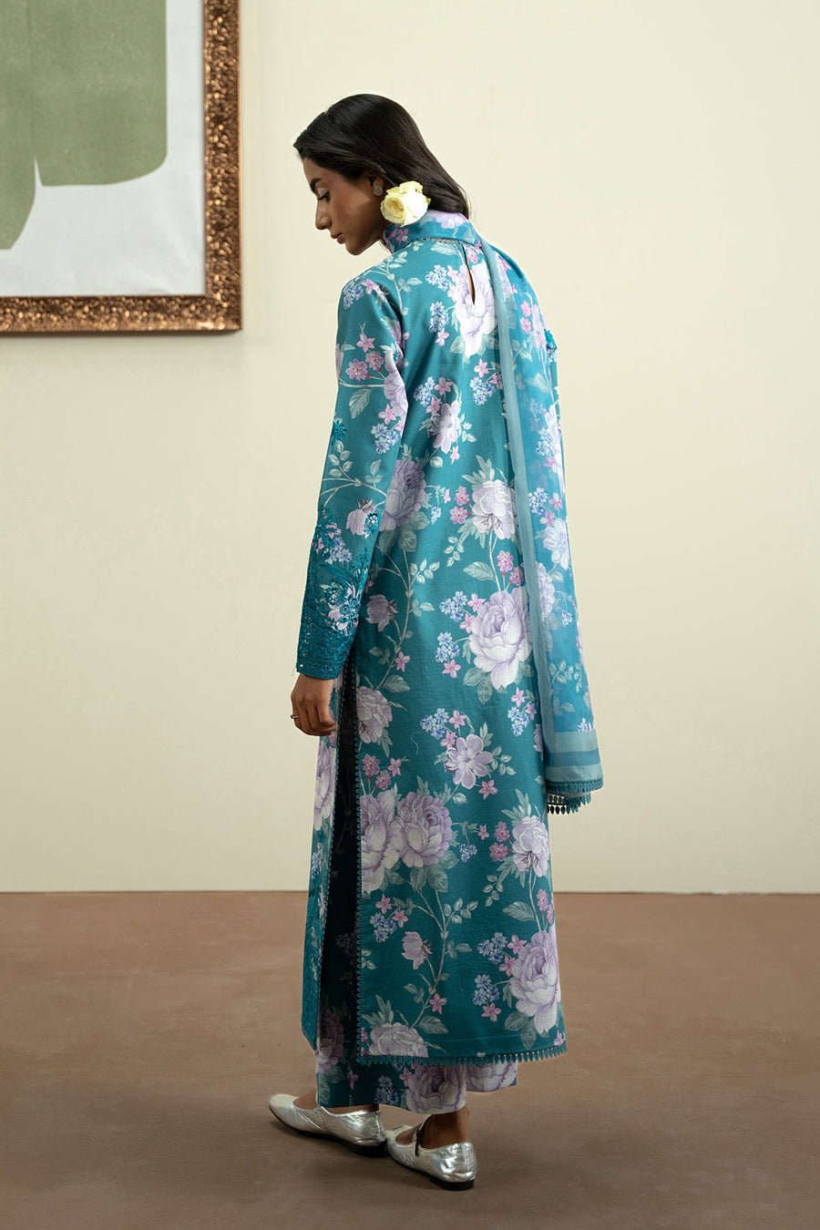 Ayzel The Bare Minimu Embroidered Lawn Unstitched 3Pc Suit AL-25-V8-06 ROSELLA