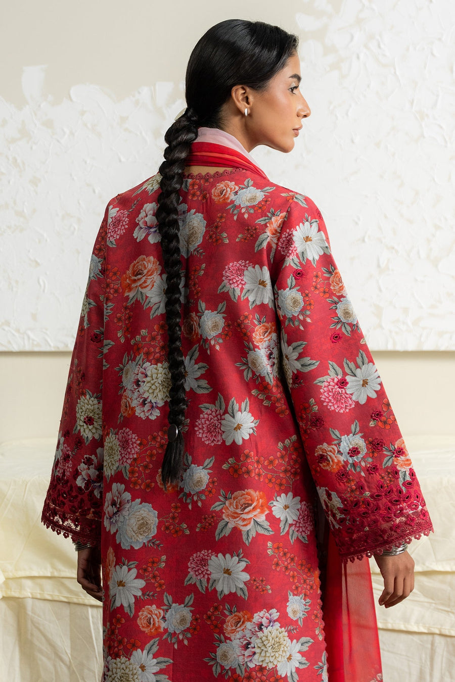 Ayzel The Bare Minimu Embroidered Lawn Unstitched 3Pc Suit AL-25-V8-07 HONEYROSE