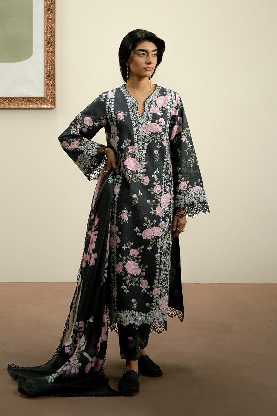 Ayzel The Bare Minimu Embroidered Lawn Unstitched 3Pc Suit AL-25-V8-08 ALYSSUM