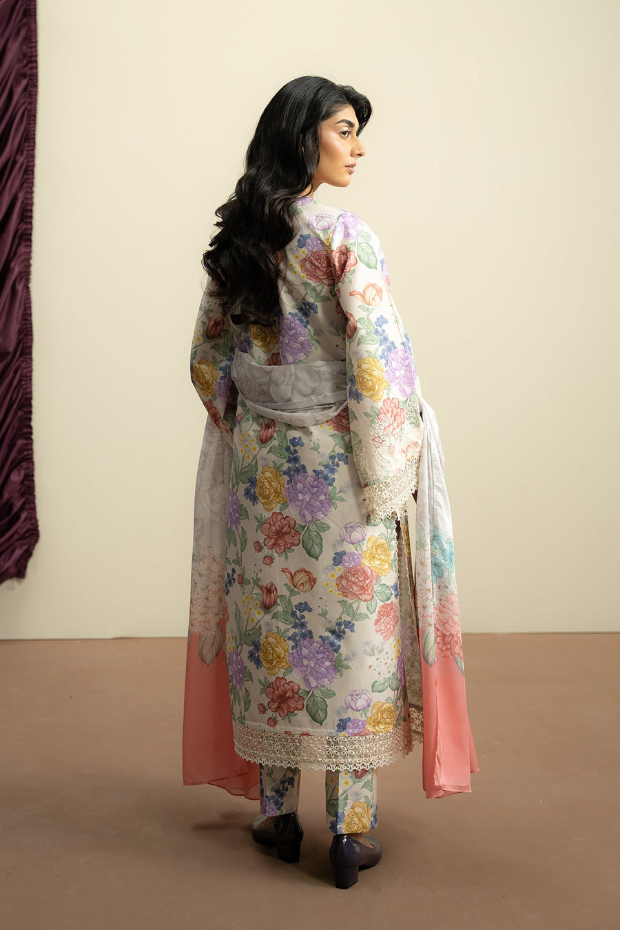 Ayzel The Bare Minimu Embroidered Lawn Unstitched 3Pc Suit AL-25-V8-10 VELOURIA