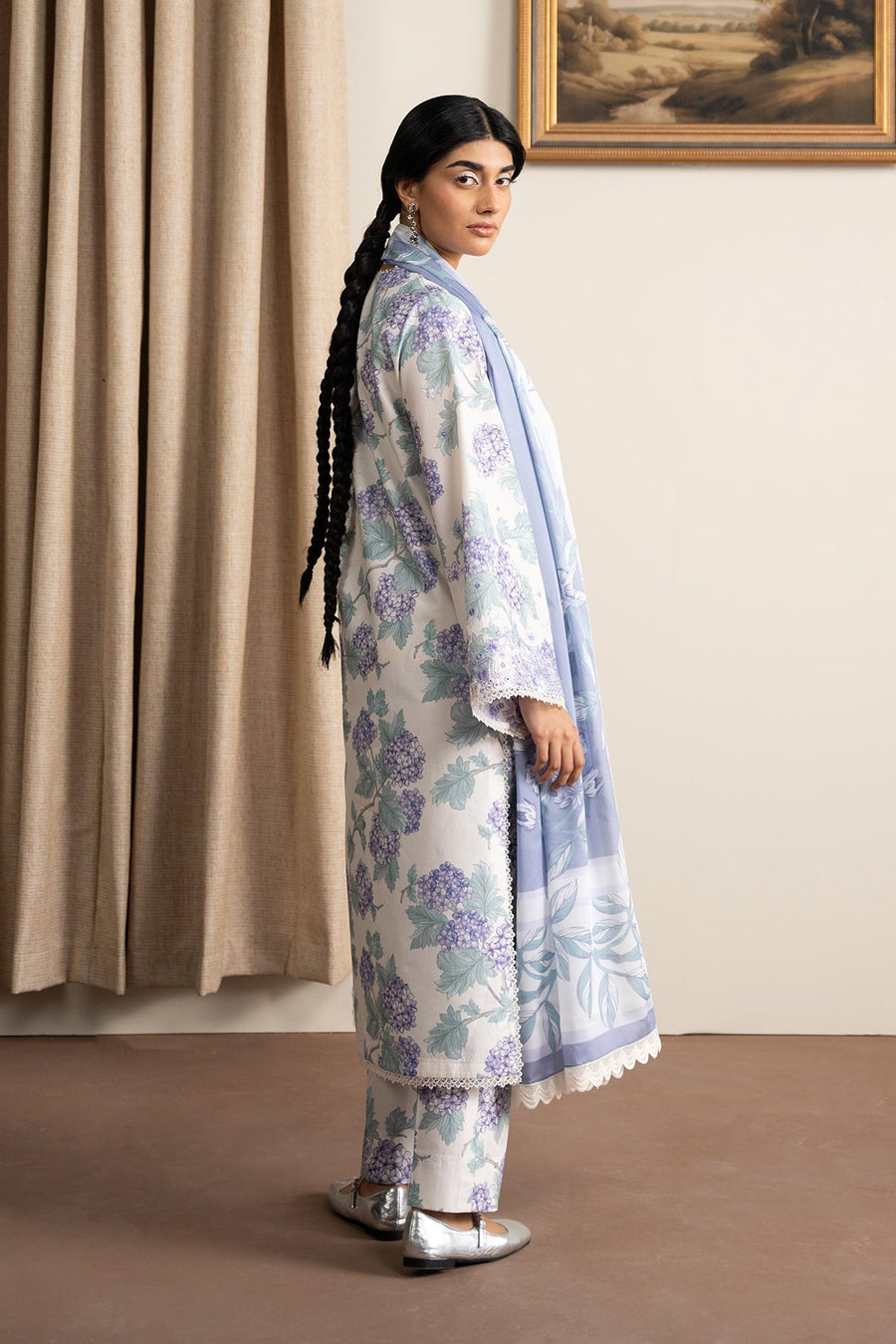 Ayzel The Bare Minimu Embroidered Lawn Unstitched 3Pc Suit AL-25-V8-11 BLOOMSWAY