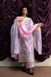 Ayzel The Bare Minimu Embroidered Lawn Unstitched 3Pc Suit AL-25-V8-12 SKYFLORA