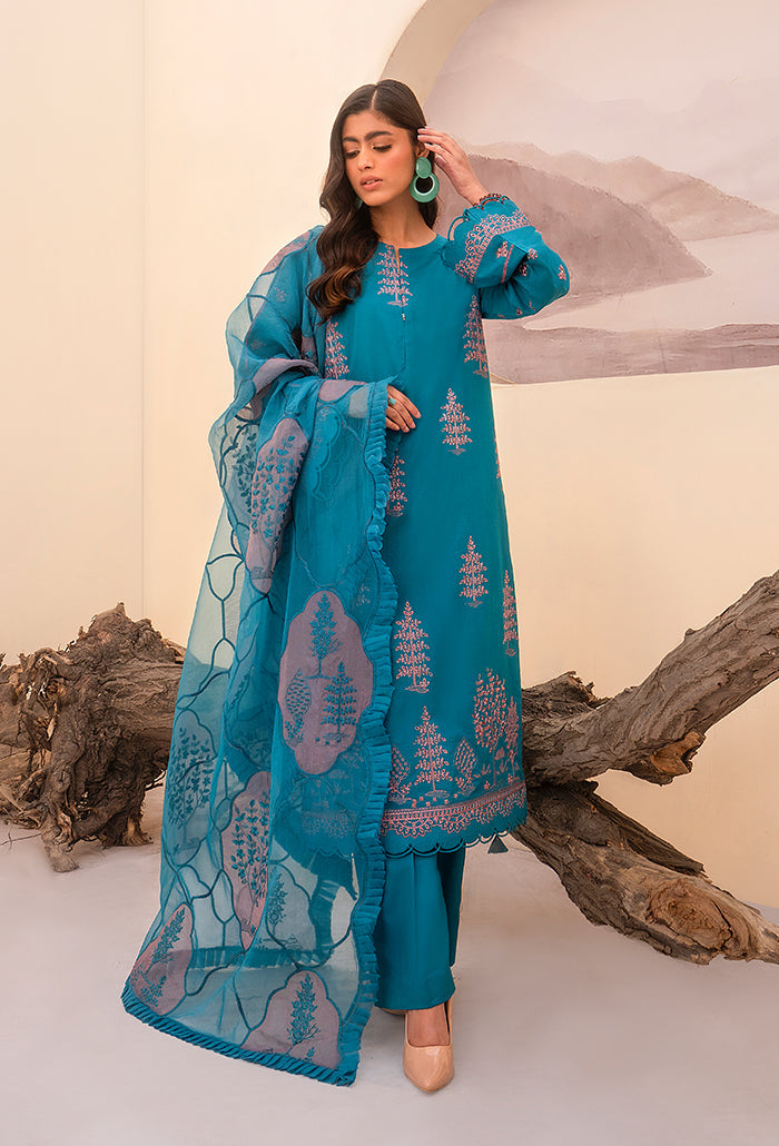 Arzu by Humdum Embroidered Luxury Lawn Unstitched 3Pc Suit AL-07