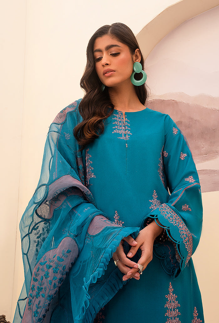 Arzu by Humdum Embroidered Luxury Lawn Unstitched 3Pc Suit AL-07