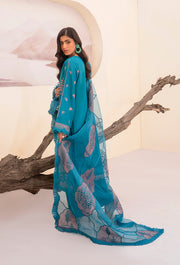 Arzu by Humdum Embroidered Luxury Lawn Unstitched 3Pc Suit AL-07
