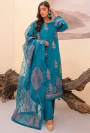 Arzu by Humdum Embroidered Luxury Lawn Unstitched 3Pc Suit AL-07