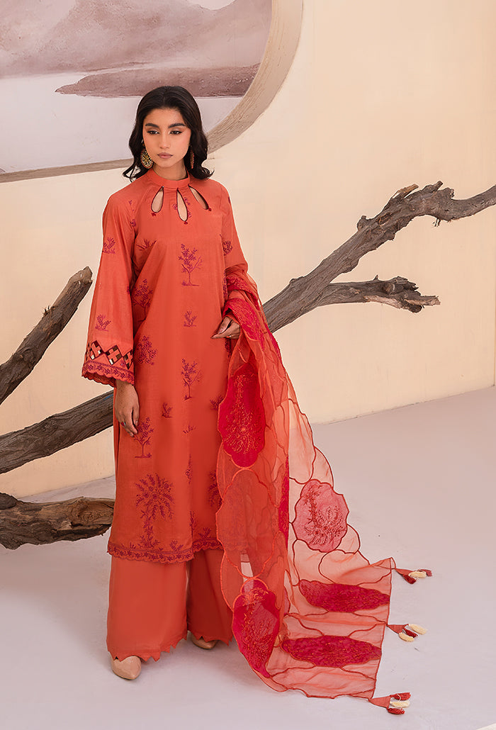 Arzu by Humdum Embroidered Luxury Lawn Unstitched 3Pc Suit AL-08