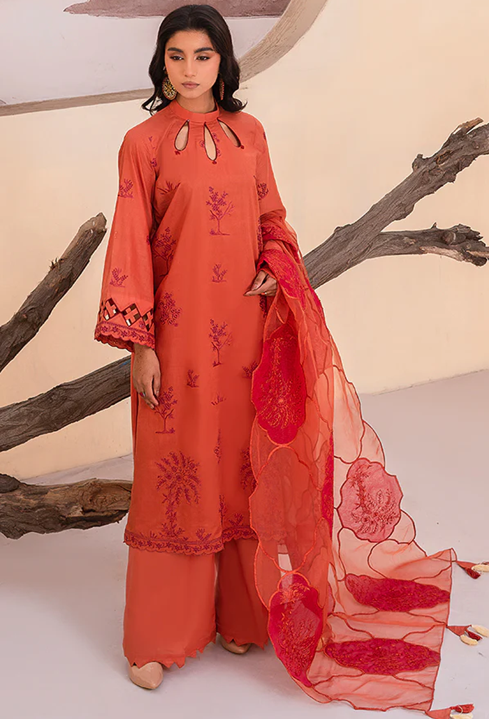 Arzu by Humdum Embroidered Luxury Lawn Unstitched 3Pc Suit AL-08