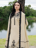 Faiza Faisal Hoor Embroidered Karandi Unstitched 3Pc Suit - ALAYNA