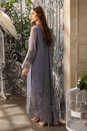 Afrozeh La Fuchsia Embroidered Chiffon Unstitched 3Pc Suit ALF-04 Elyssa