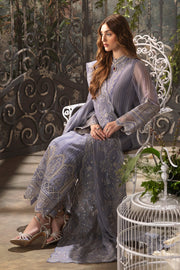 Afrozeh La Fuchsia Embroidered Chiffon Unstitched 3Pc Suit ALF-04 Elyssa