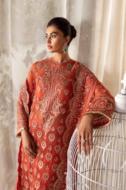 Afrozeh La Fuchsia Embroidered Organza Unstitched 3Pc Suit ALF-10 Sierra