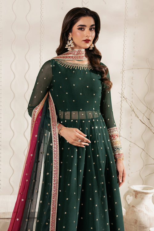 Zarif Bayaan Embroidered Luxury Chiffon Unstitched 3Pc Suit - ALVA
