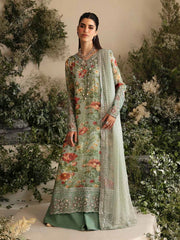 Nureh Amaya Embroidered Luxury Chiffon Unstitched 3Pc Suit AM-02