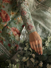 Nureh Amaya Embroidered Luxury Chiffon Unstitched 3Pc Suit AM-02