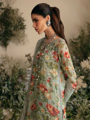 Nureh Amaya Embroidered Luxury Chiffon Unstitched 3Pc Suit AM-02