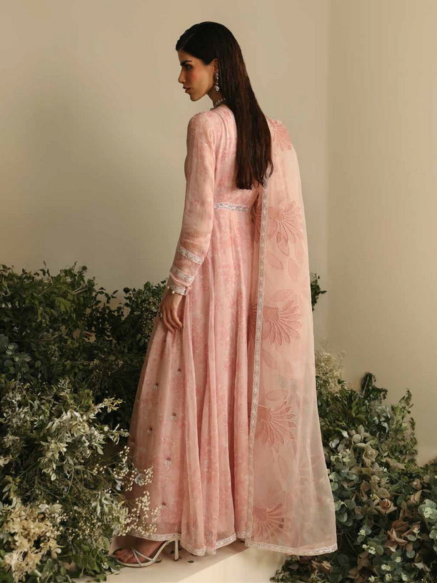 Nureh Amaya Embroidered Luxury Chiffon Unstitched 3Pc Suit AM-03