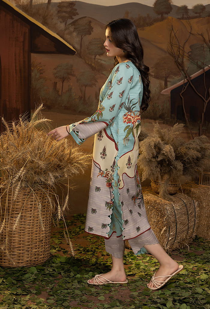 A La Mode by Humdum Unstitched Printed Lawn 2 Piece Suit AM-04