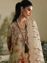 Nureh Amaya Embroidered Luxury Chiffon Unstitched 3Pc Suit AM-06