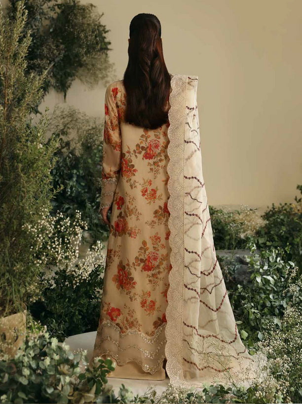 Nureh Amaya Embroidered Luxury Chiffon Unstitched 3Pc Suit AM-06