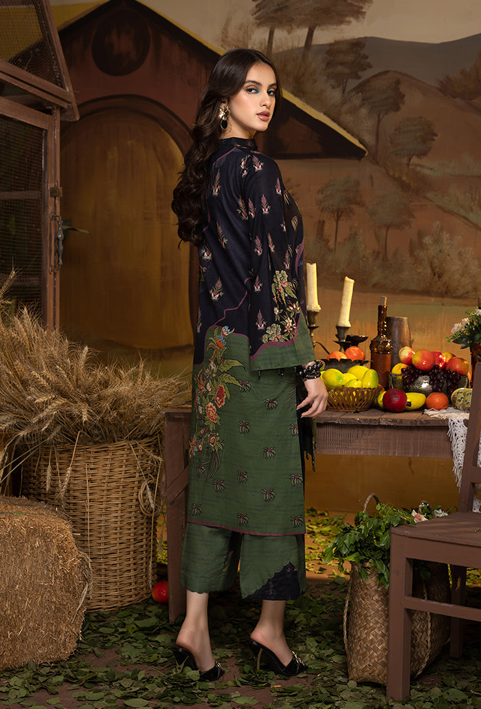 A La Mode by Humdum Unstitched Printed Lawn 2 Piece Suit AM-07