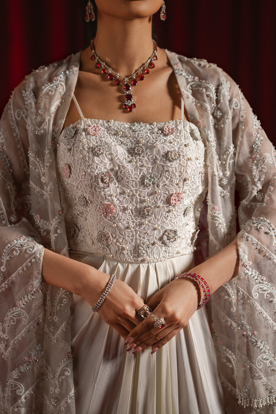 Zariya Siara Ready to Wear Pure Organza 1Pc Shirt ZB60174 AMAL