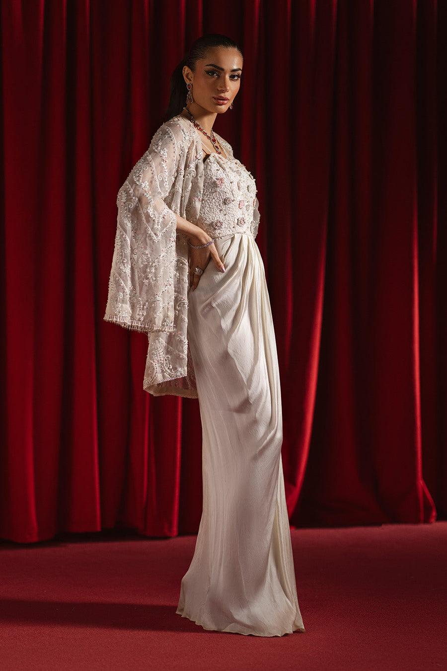 Zariya Siara Ready to Wear Pure Organza 1Pc Shirt ZB60174 AMAL