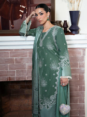 Faiza Faisal Solene Embroidered Velvet Unstitched 3Pc Suit - AMARA