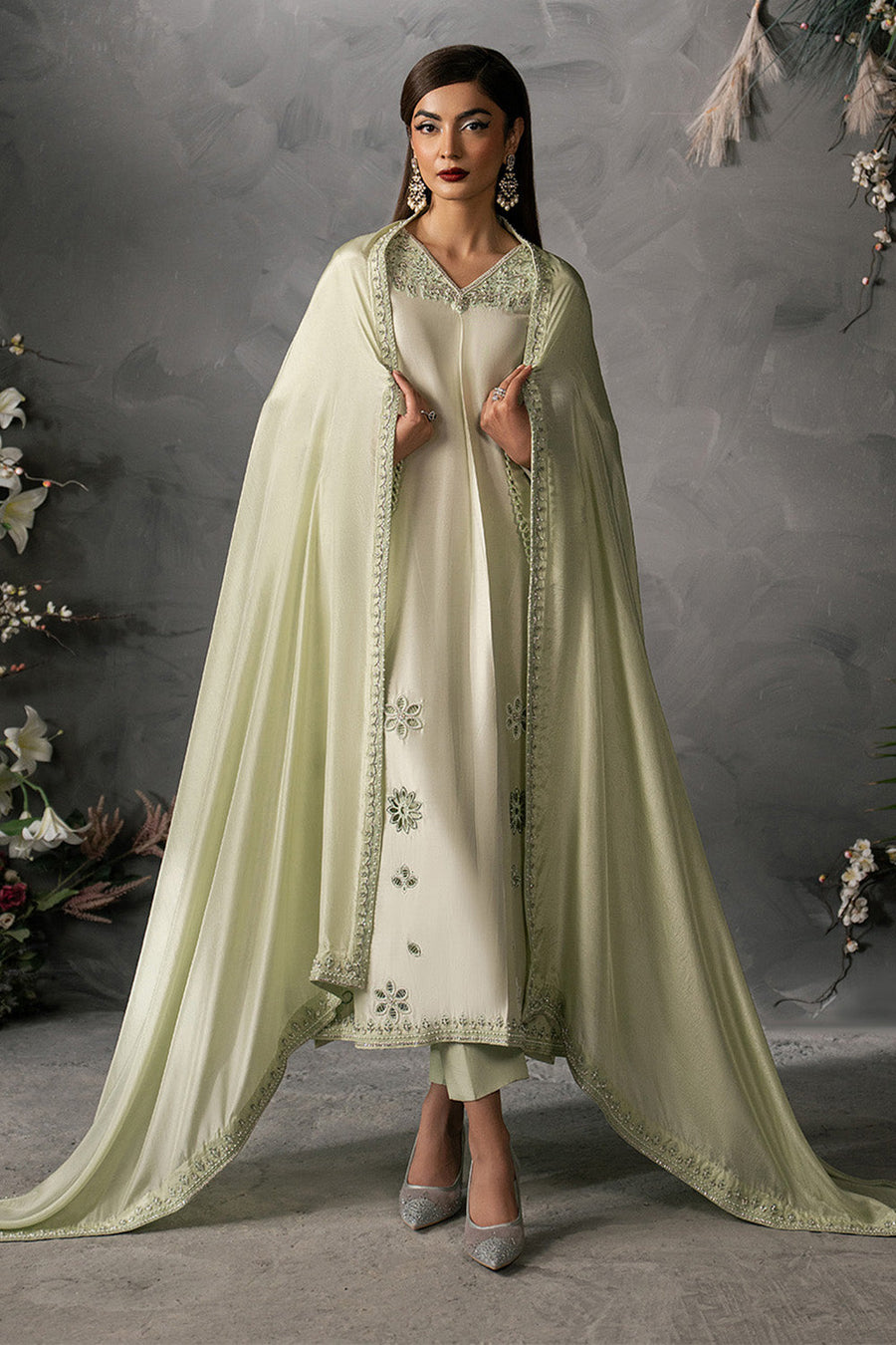 Zariya Anahira Ready to Wear Butter Silk 3Pc Suit ZB50085 AMAYA