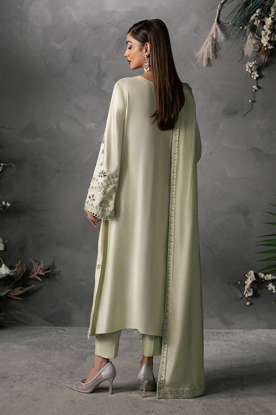 Zariya Anahira Ready to Wear Butter Silk 3Pc Suit ZB50085 AMAYA