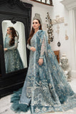 Alif by AJR Couture Embroidered Organza Unstitched 3Pc Suit - AMBROSIA