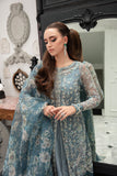 Alif by AJR Couture Embroidered Organza Unstitched 3Pc Suit - AMBROSIA